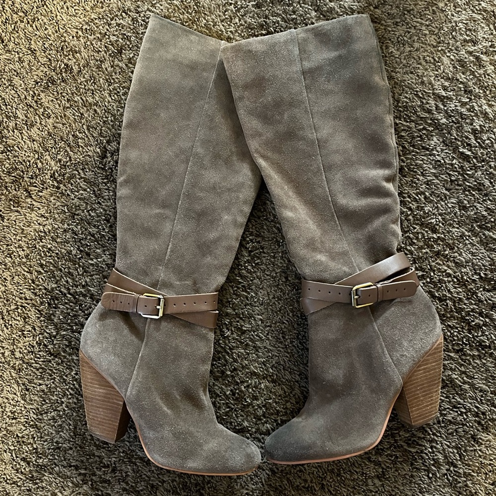Corso Como Taupe Suede Knee High Boots 9.5